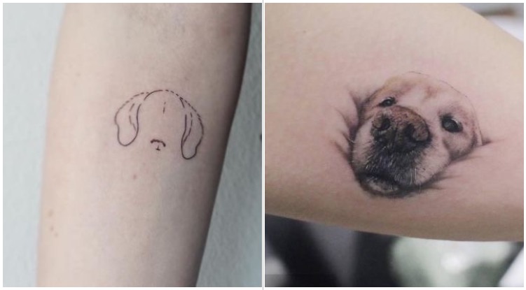Tiny Golden Retriever Tattoo Ideas For All Minimalists Out There