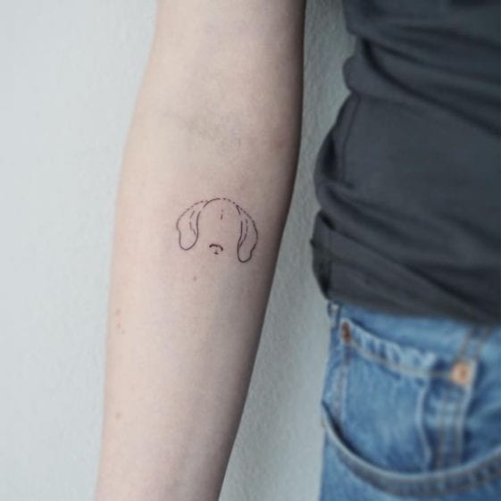 Tiny Golden Retriever Tattoo Ideas For All Minimalists Out There