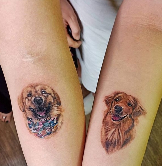 12 Realistic Dog Tattoo Ideas For Golden Retriever Lovers - Golden