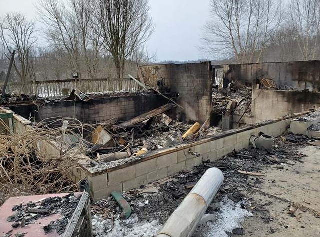 burned house