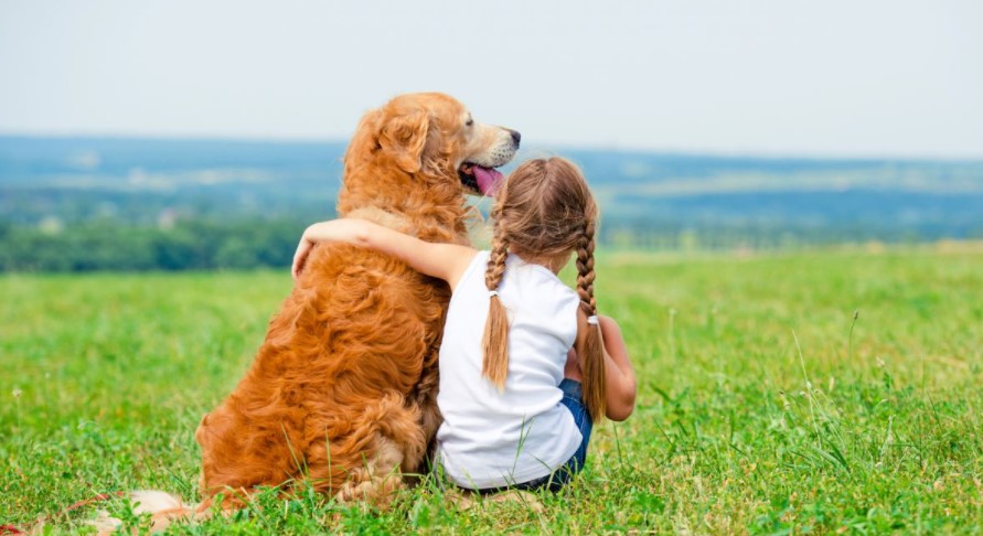 Child and a dog in order to find out what the best dogs for kids are