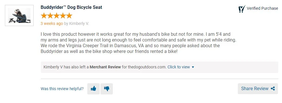 dog bike seat review